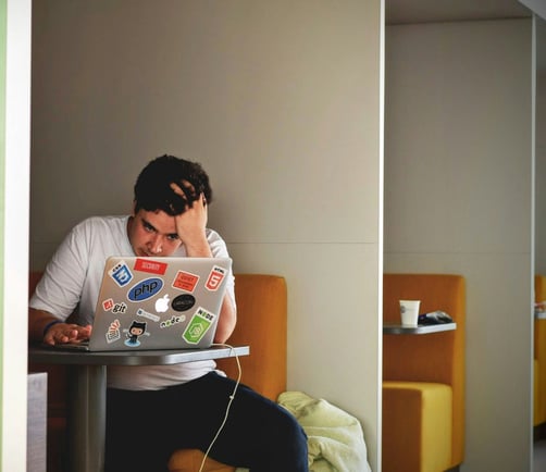 A man who is frustrated about poor data segmentation