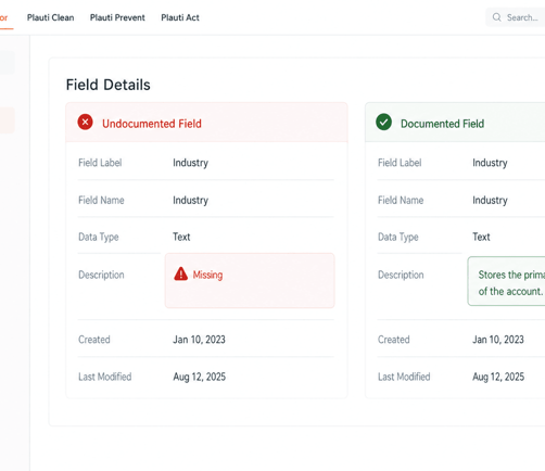 Plauti Monitor: document your CRM data.
